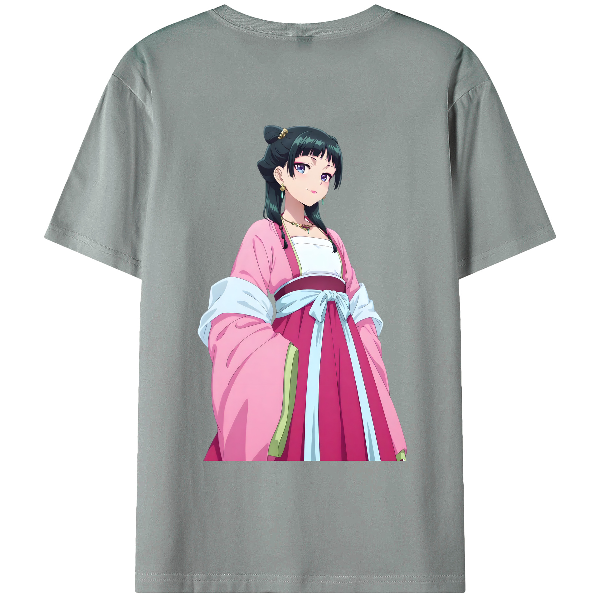 （画像用） 薬屋のひとりごと The Apothecary Diaries 綿100％ メンズ半袖Tシャツ（バックプリント） 通気性